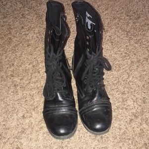 American Eagle Black Combat Boots Size 9